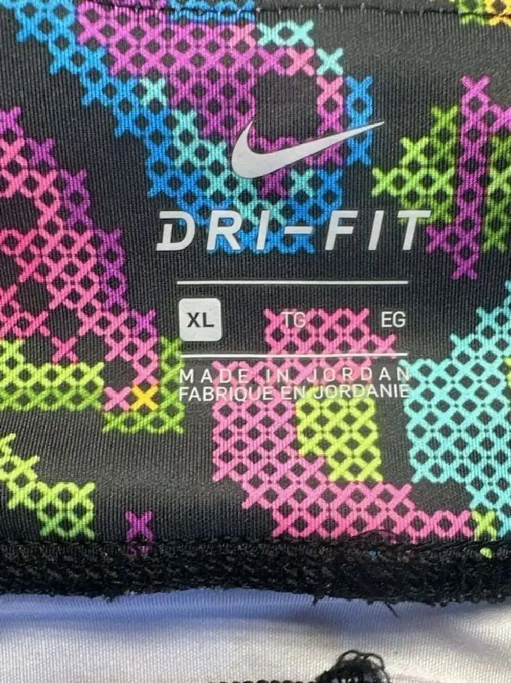 Nike Multicolor Floral Pixel Print Leggings - Pink, Green, Blue, Yellow